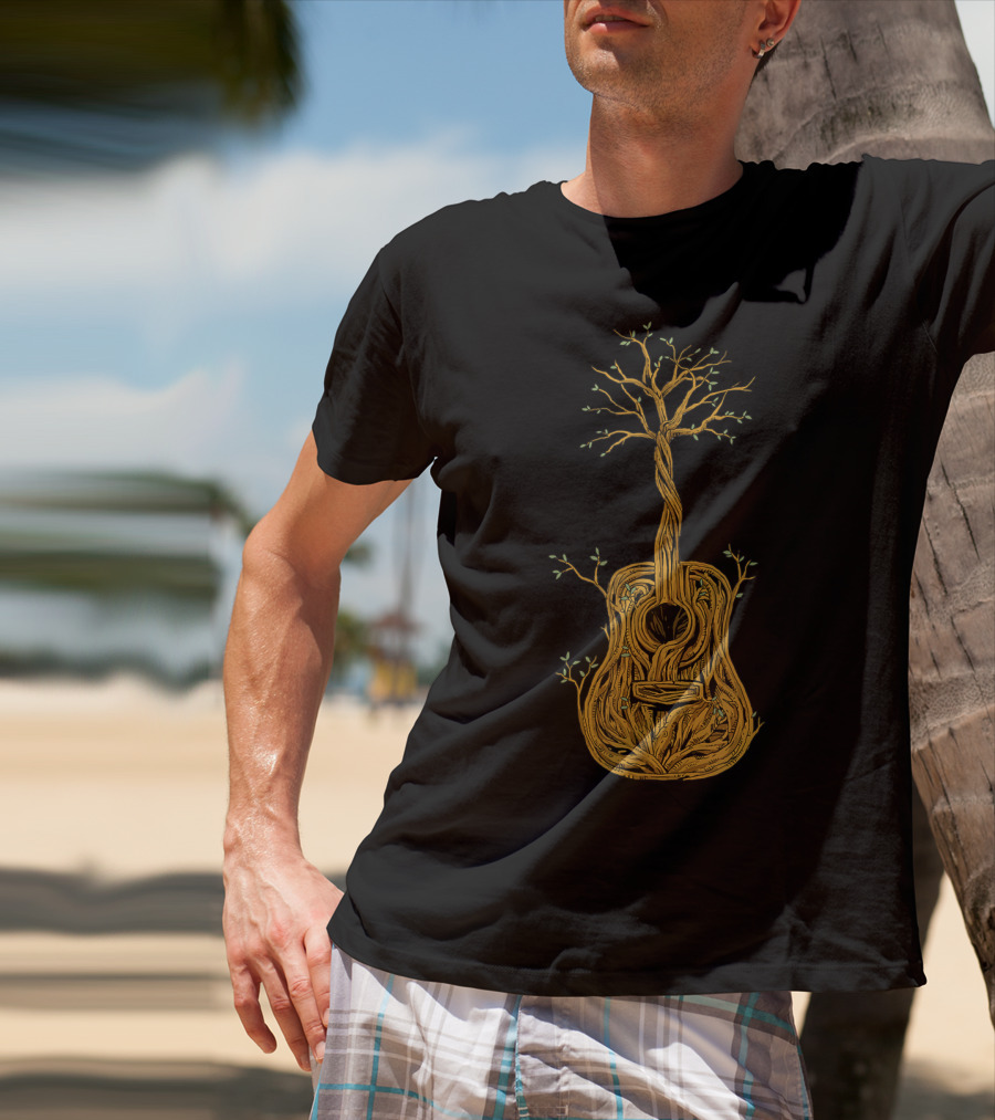 Tree Of Life Acoustic Guitar Nature Guitarist T-Shirt