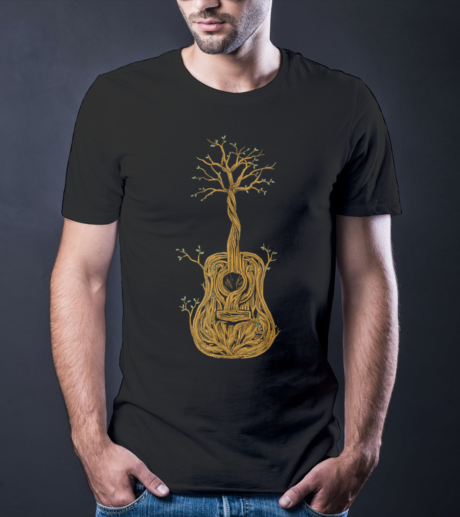 Tree Of Life Acoustic Guitar Nature Guitarist T-Shirt