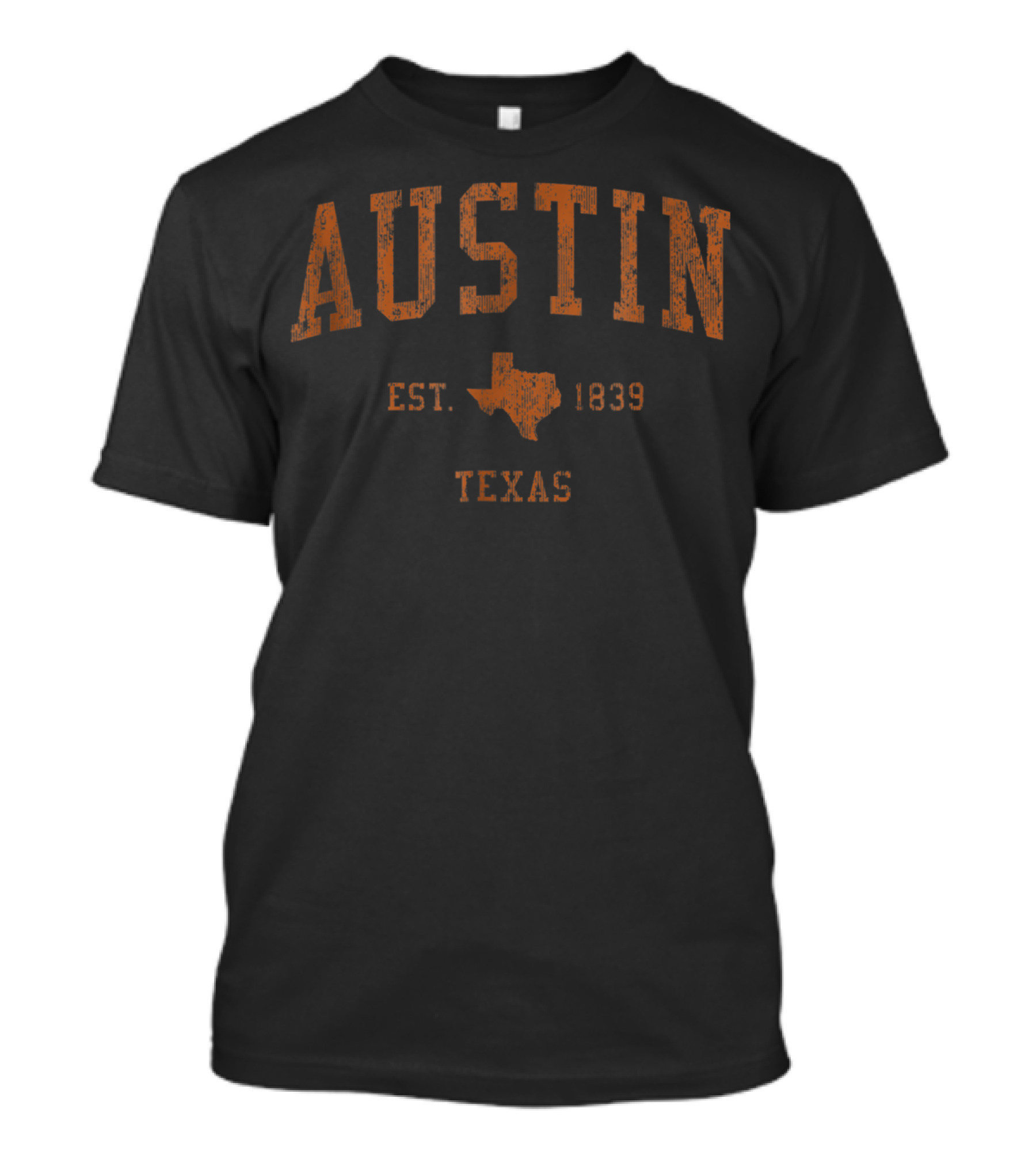 Austin Texas Est. 1839 Vintage Athletic TX Sports T-Shirt