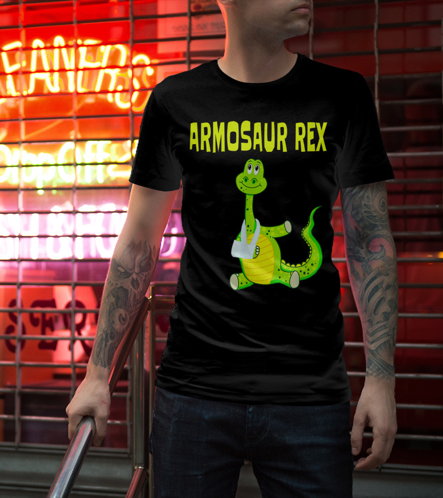 Armosaur Rex Funny Broken Arm Dinosaur T-Shirt