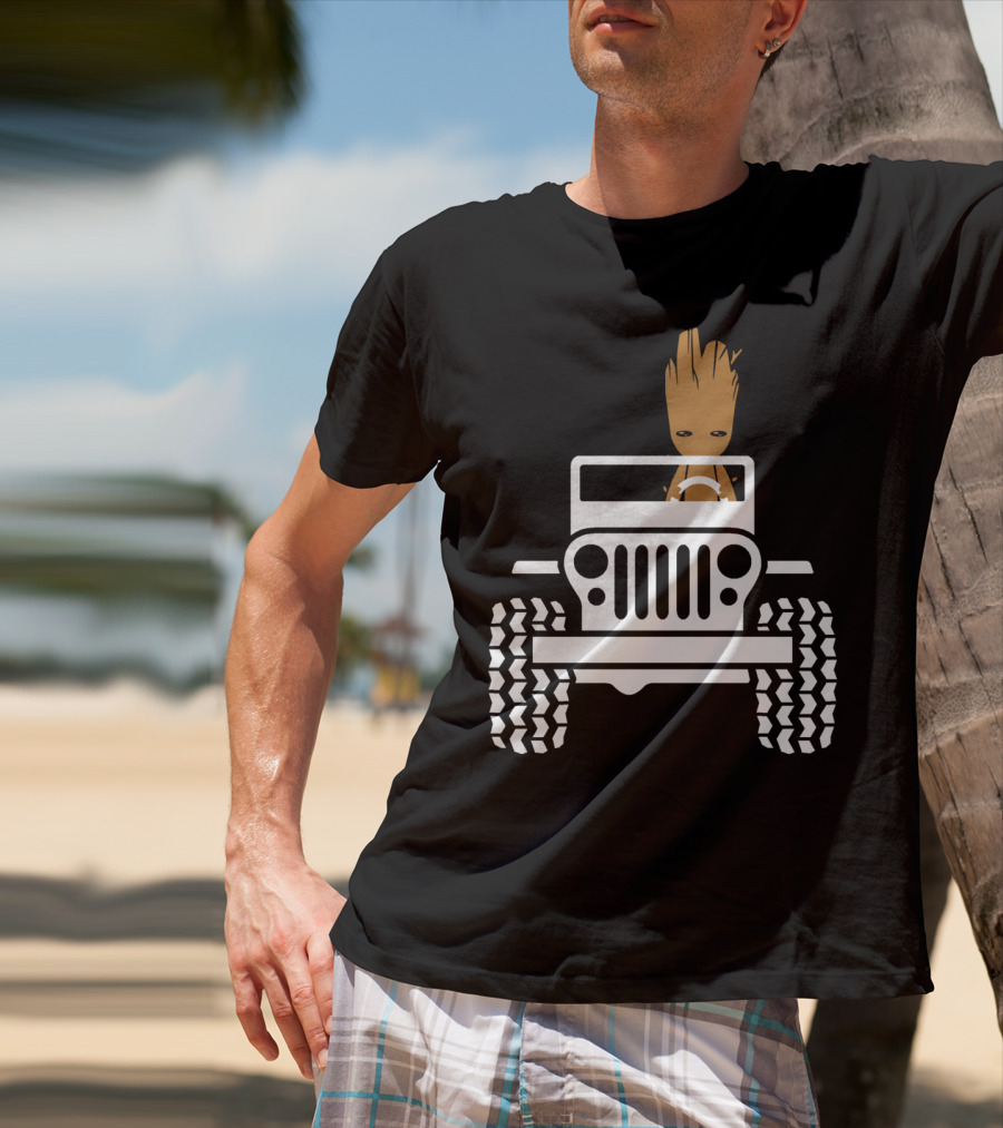 Funny Baby Drive Jeeps Distressed 70s T-Shirt