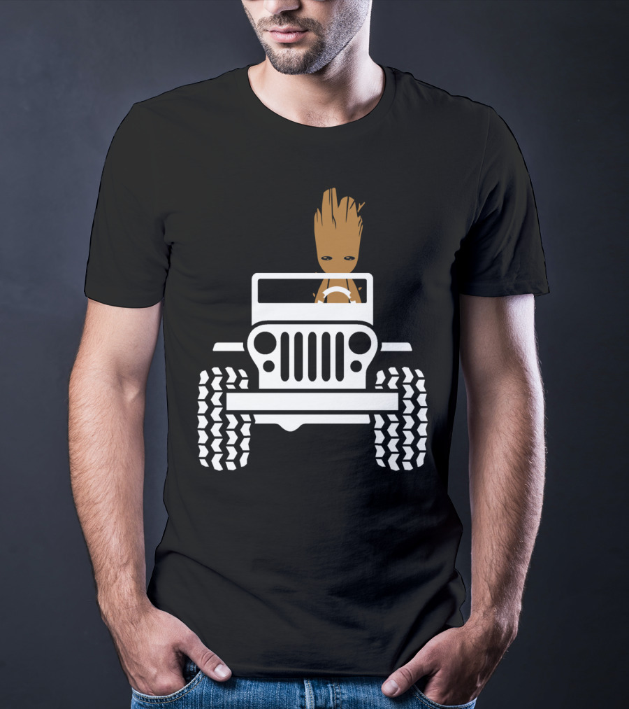 Funny Baby Drive Jeeps Distressed 70s T-Shirt