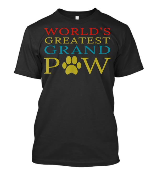 World's Greatest Grand Paw Dog Paw Prints T-Shirt