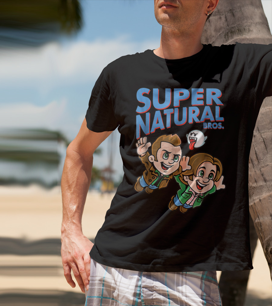 Supernatural Bros Funny Mashup With Ghost Character T-Shirt