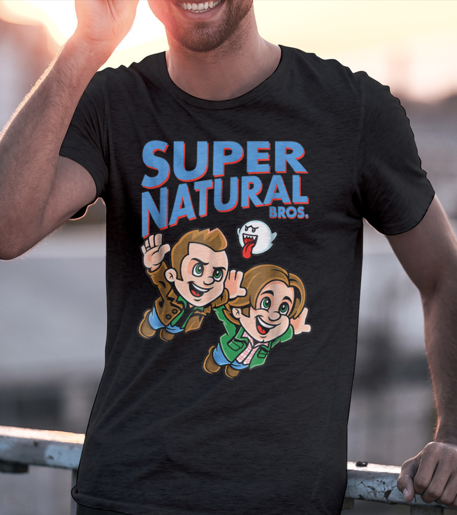 Supernatural Bros Funny Mashup With Ghost Character T-Shirt