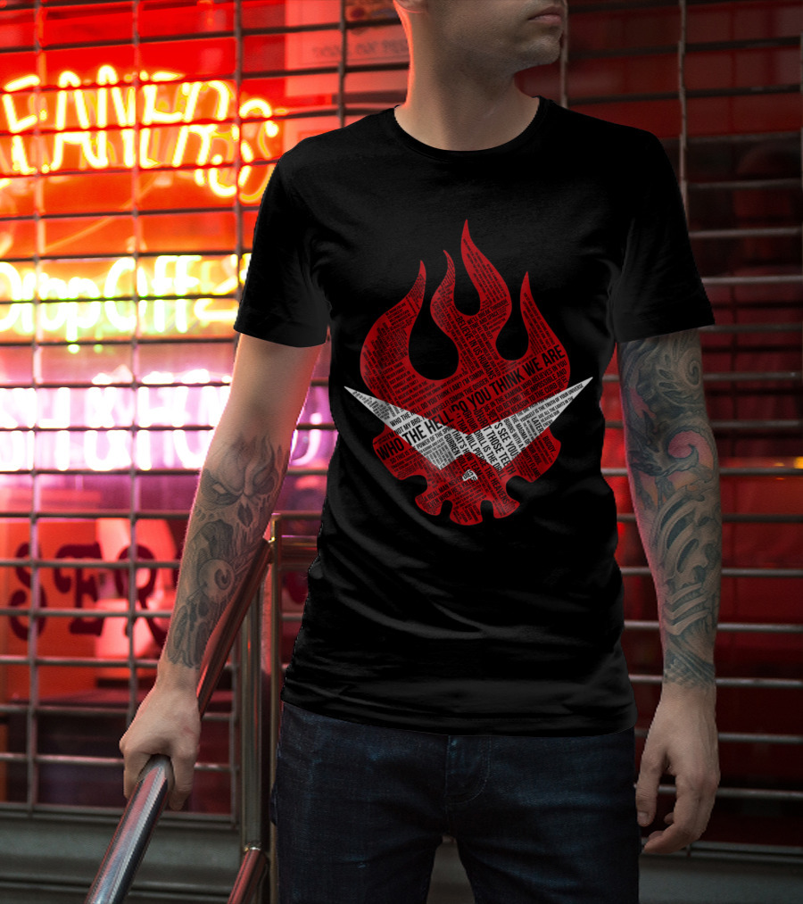 Gurren Lagann Logo Typography Who The Hell Do You Think We Are T-Shirt