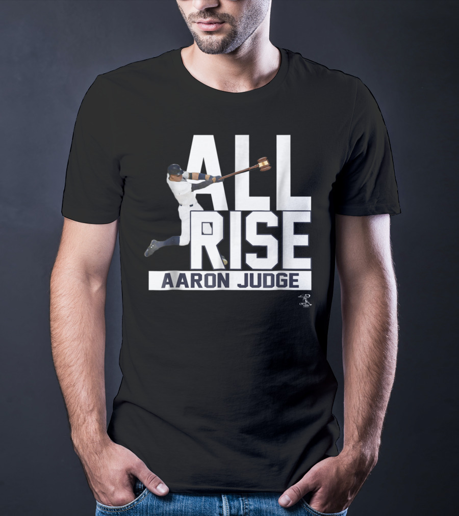 All Rise Aaron Judge Baseball Motif T-Shirt