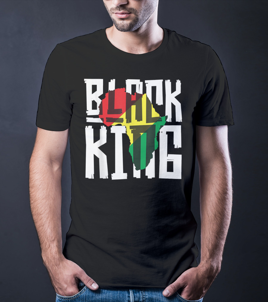 Black King Africa Tribal Men History Month T-Shirt