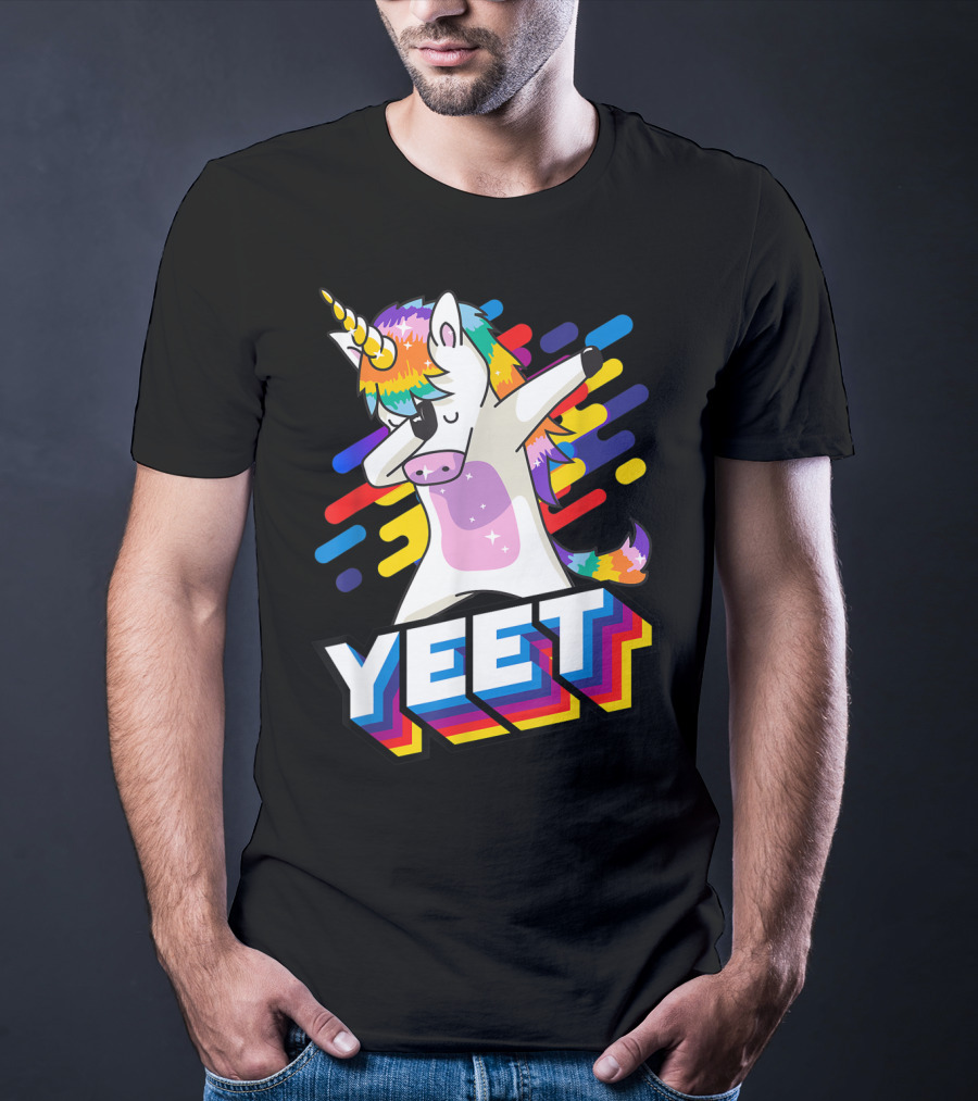 Yeet Rainbow Unicorn Dabbing T-Shirt