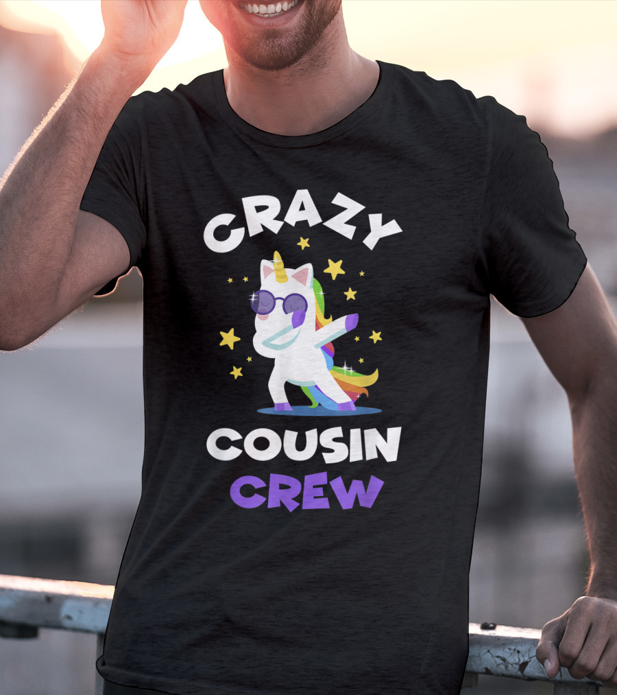Crazy Cousin Crew Unicorn Dabbing Reunion T-Shirt