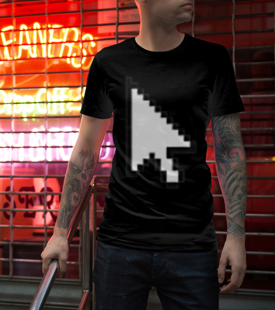 Pixelated White Arrow Cursor T-Shirt