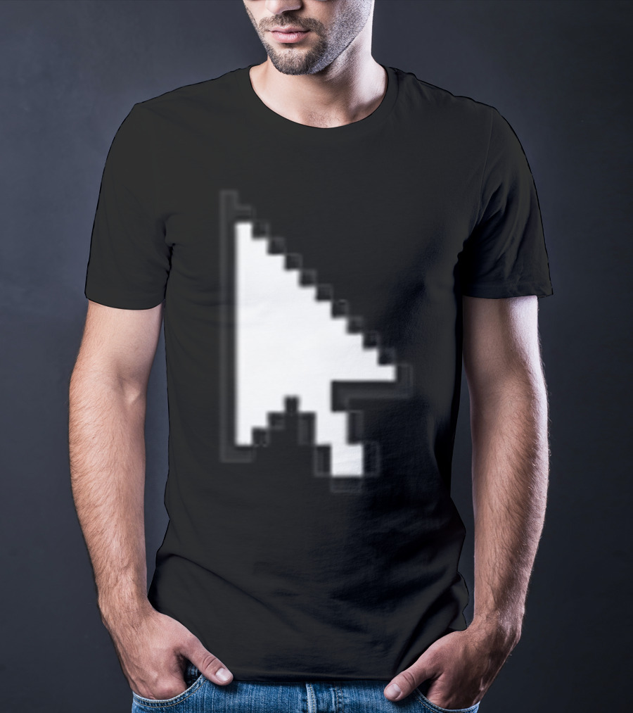 Pixelated White Arrow Cursor T-Shirt