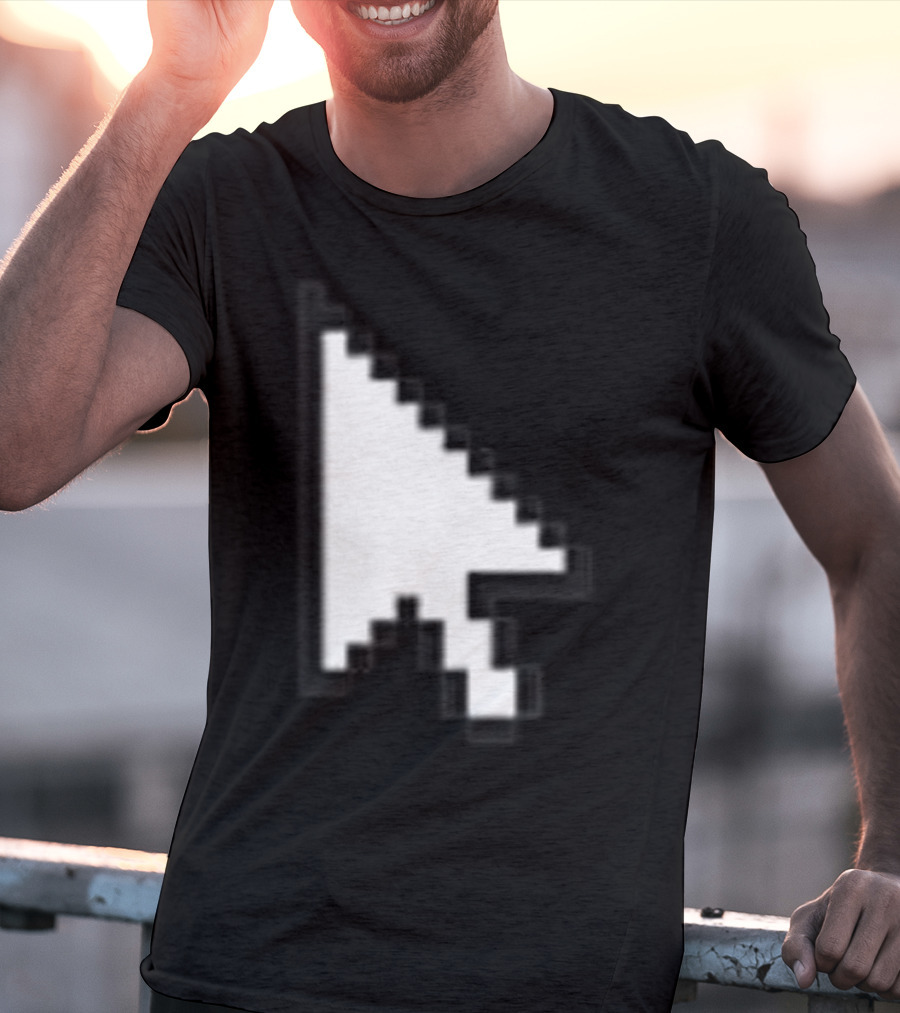 Pixelated White Arrow Cursor T-Shirt