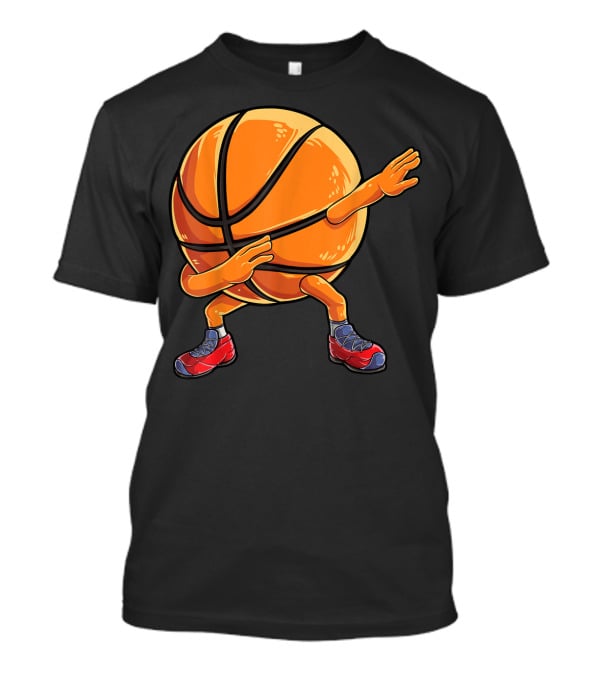 Basketball Ball Kids Boys Dab Dance With Sneakers T-Shirt