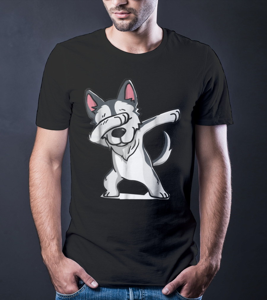 Cute Funny Dabbing Wolf Dab T-Shirt