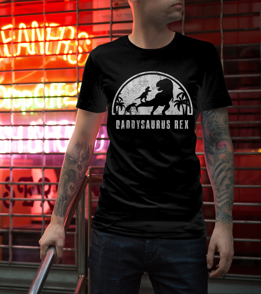 Daddysaurus Rex Dinosaur Family T-Shirt