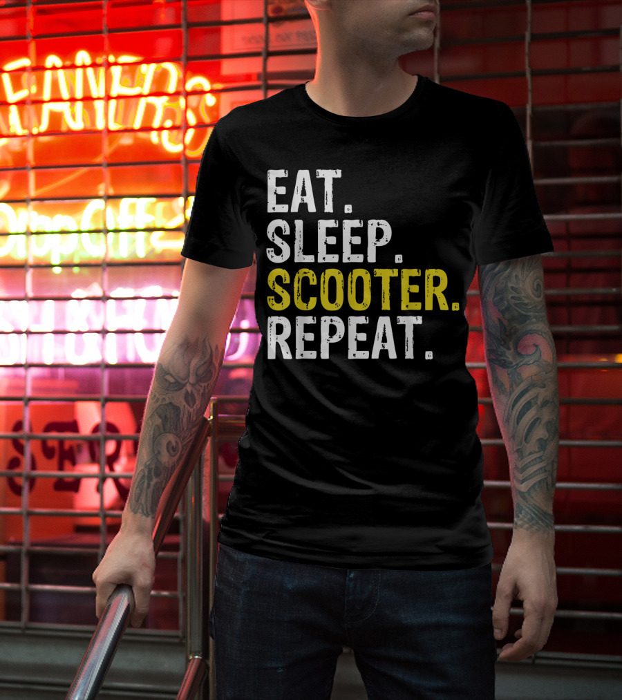 Eat Sleep Scooter Repeat T-Shirt
