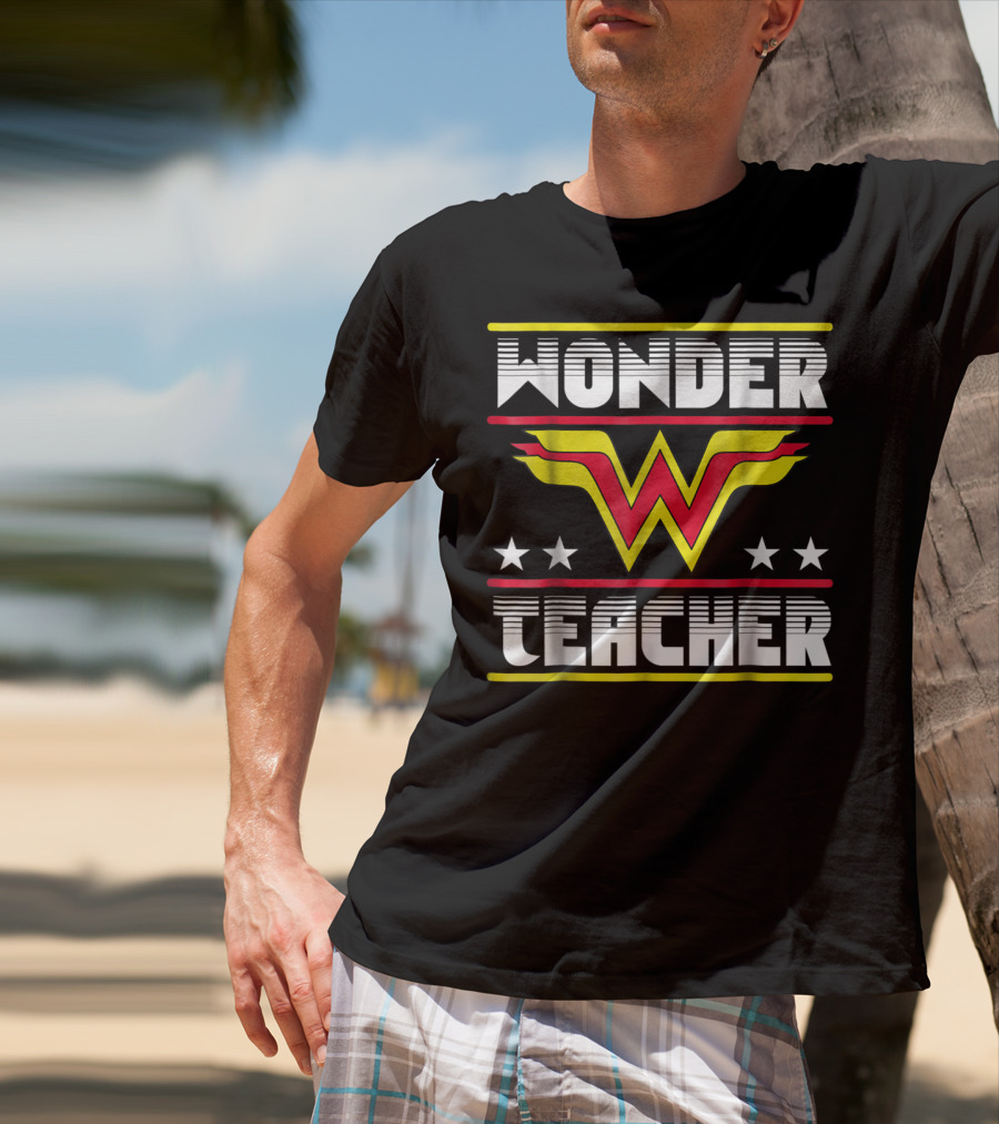 Wonder Teacher Stars W T-Shirt