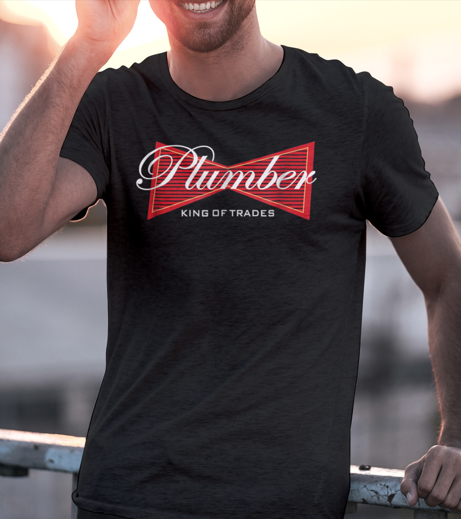 Plumber King Of Trades Red Bowtie T-Shirt