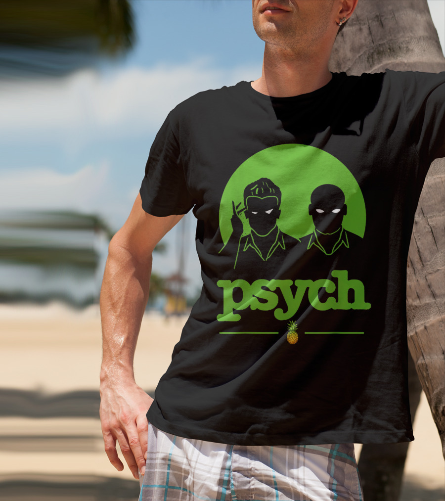 Psych Gus Shawn Spencer Funny Unique Pineapple T-Shirt