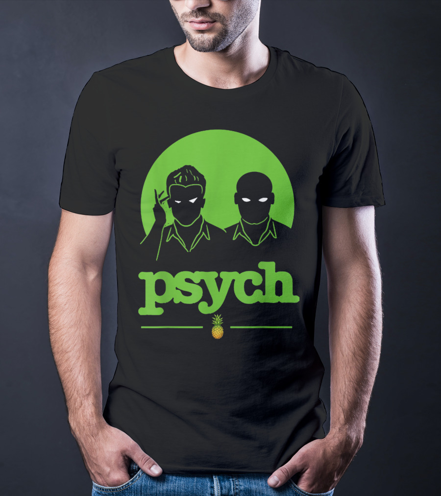 Psych Gus Shawn Spencer Funny Unique Pineapple T-Shirt