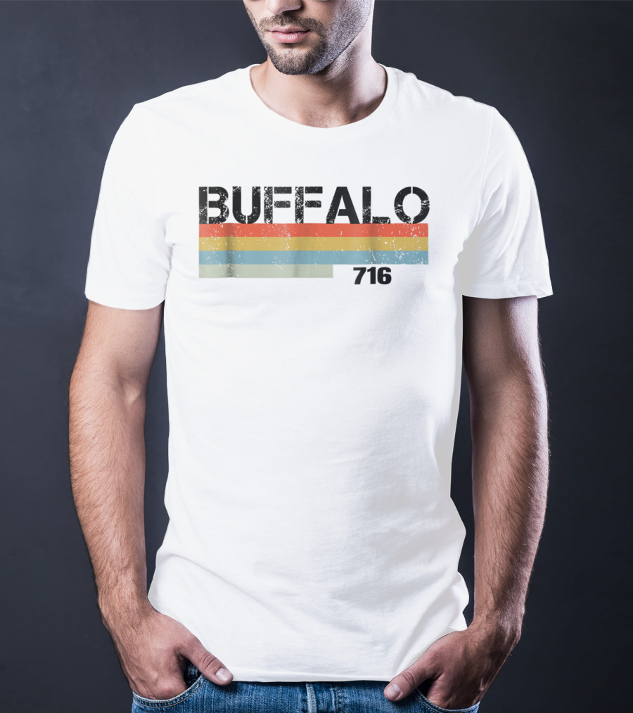 Buffalo 716 Vintage 1980s Striped T-Shirt