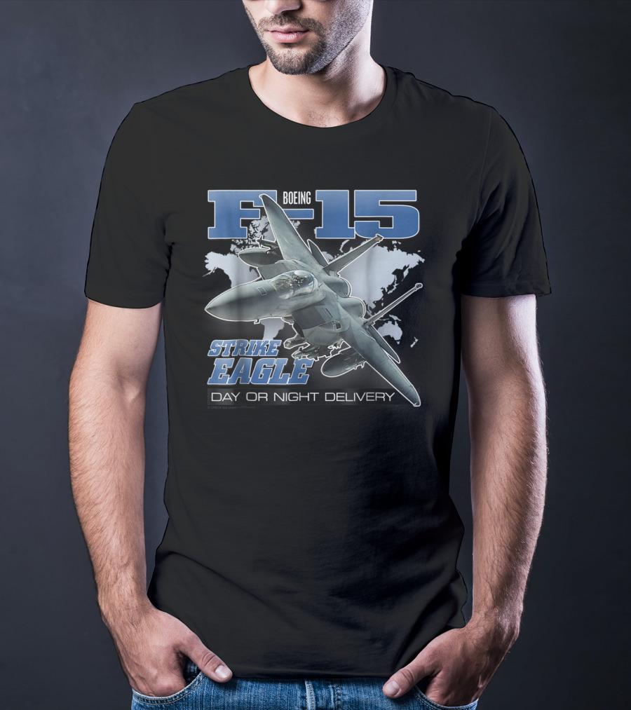 Boeing F-15 Strike Eagle Day Or Night Delivery Jet T-Shirt