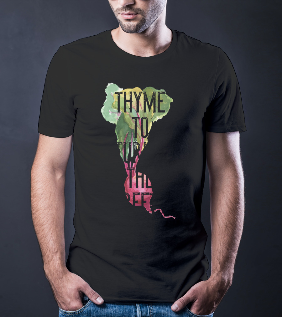 Thyme To Turnip The Beet Lovers Fruit Vegetables Vegan T-Shirt