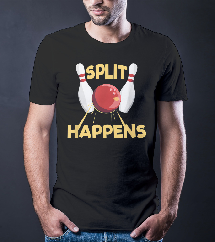 Split Happens Bowling Lovers And Players Pin T-Shirt
