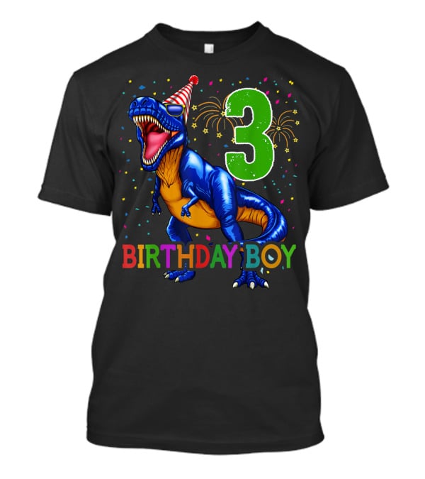 Birthday Boy Rawr I'm 3 Dinosaur Party T-Shirt