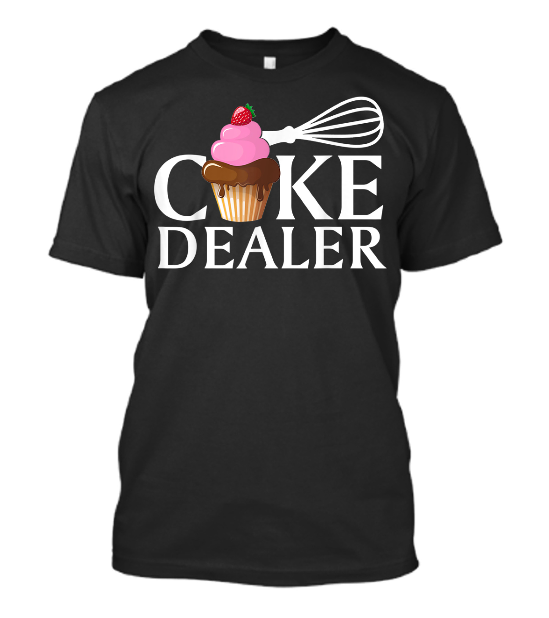 Cake Dealer Baking Lover Cupcake Whisk Strawberry T-Shirt