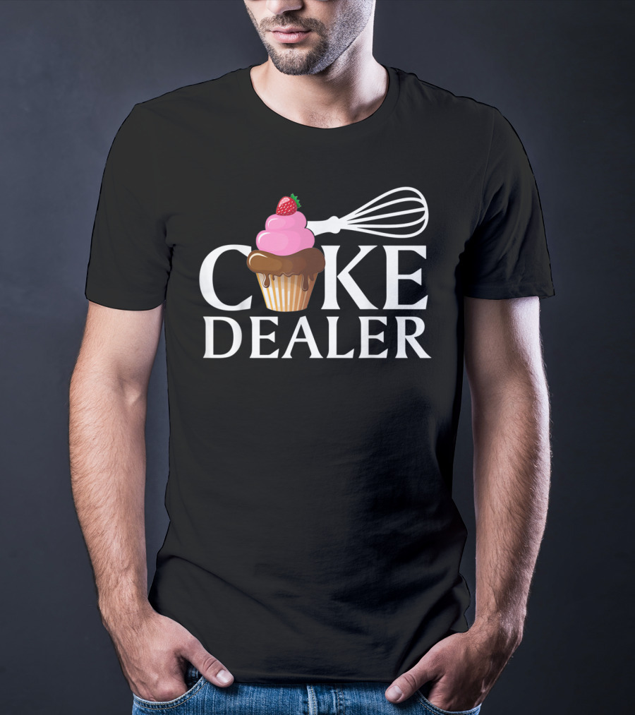Cake Dealer Baking Lover Cupcake Whisk Strawberry T-Shirt