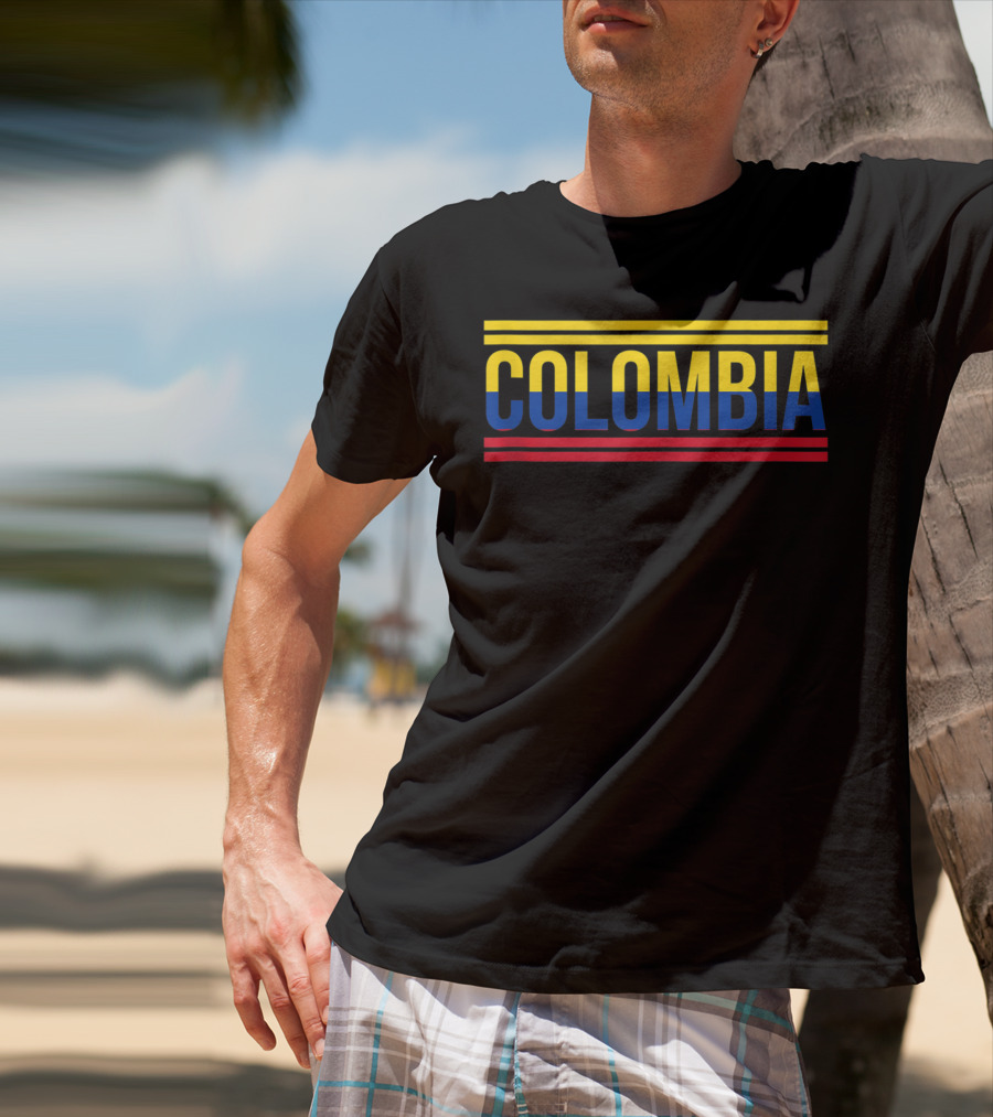 Colombia Colombian Flag Soccer Football Sport T-Shirt