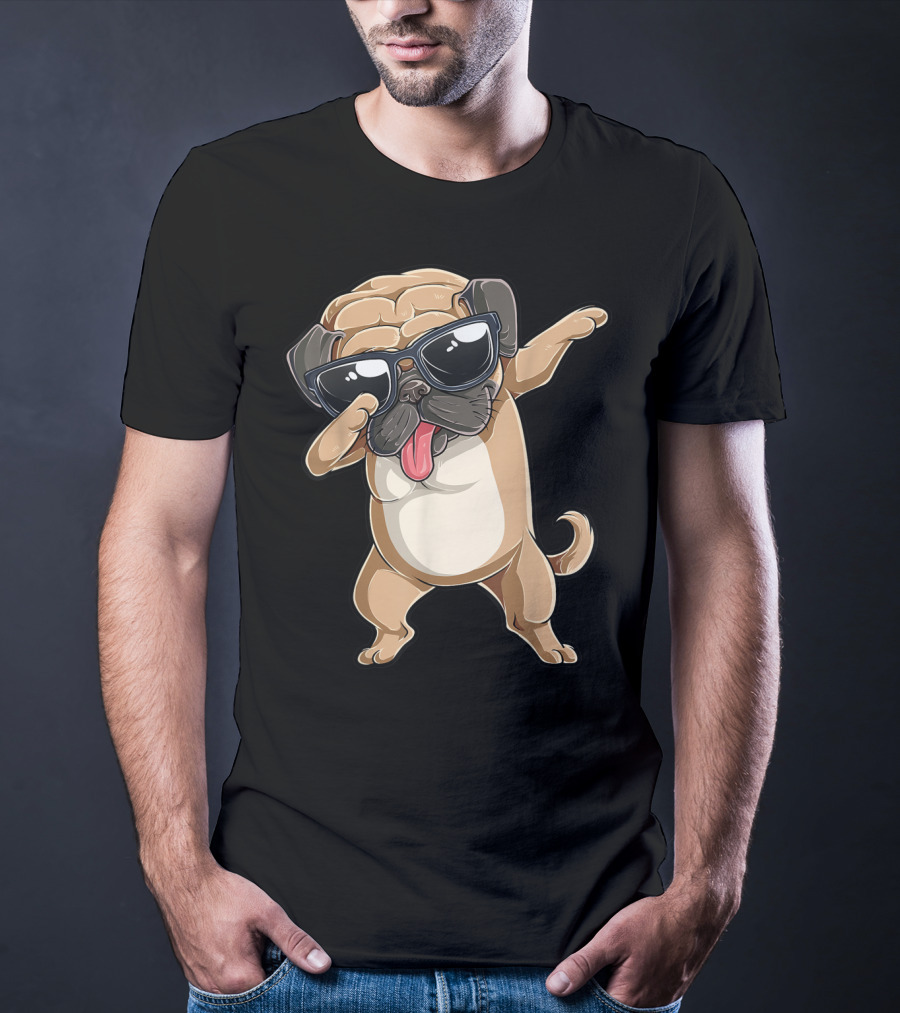 Dabbing Pug Dance Cool Puppy Lovers T-Shirt