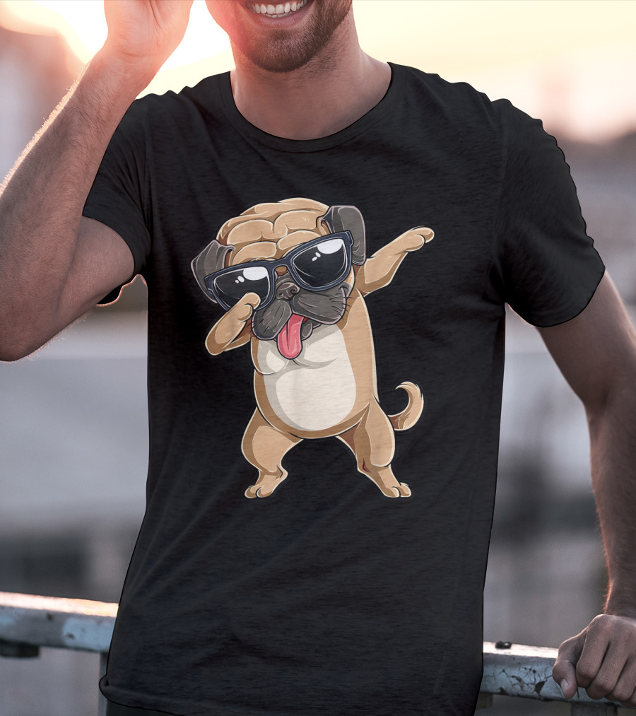 Dabbing Pug Dance Cool Puppy Lovers T-Shirt