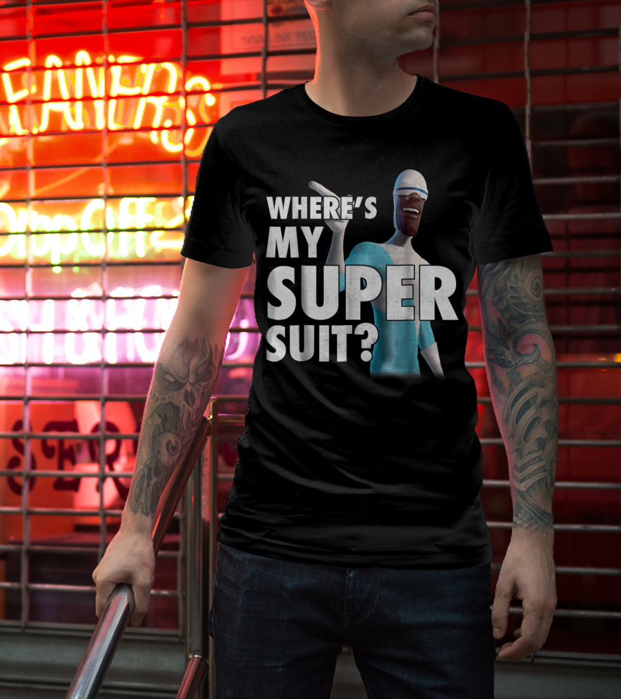 Disney Pixar Incredibles Frozone Where's My Super Suit? T-Shirt