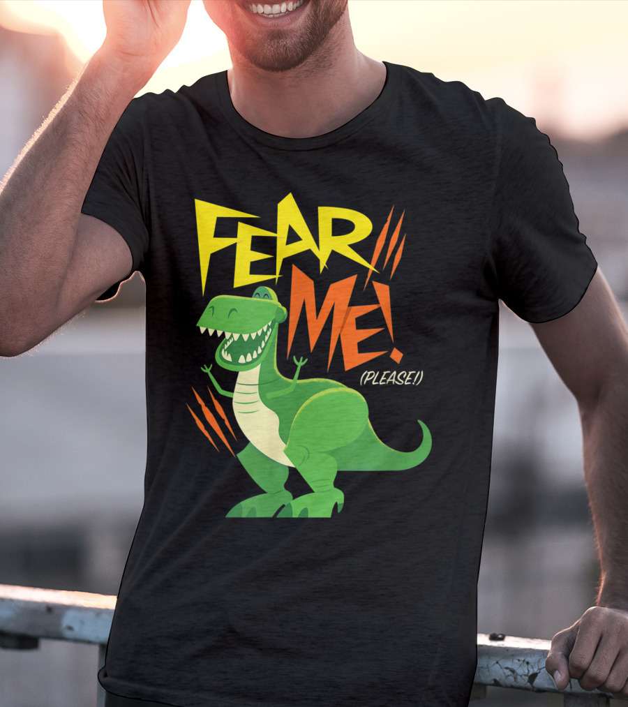 Disney Pixar Toy Story 4 Rex Fear Me Please Green Dinosaur Cartoon T-Shirt