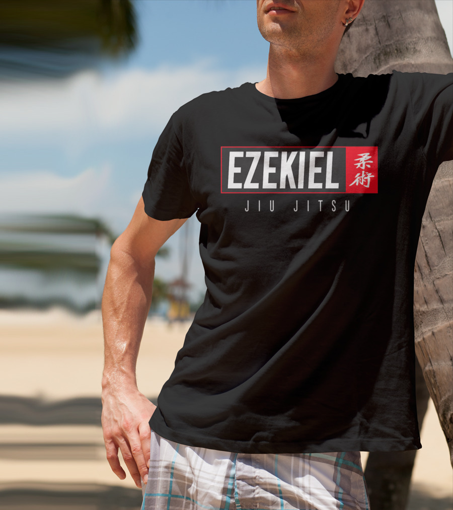 Ezekiel Jiu Jitsu BJJ Brazilian Jujitsu Kanji Martial Arts T-Shirt