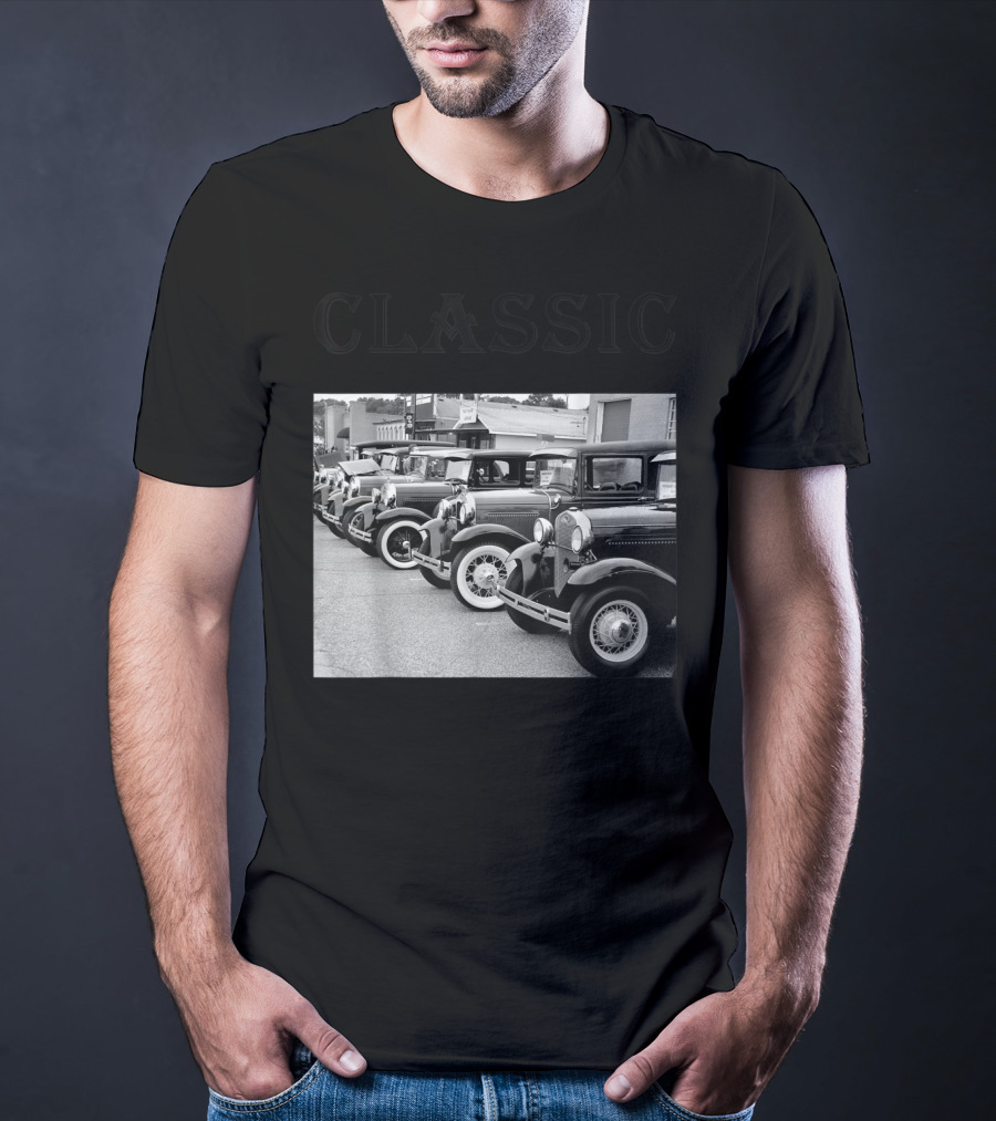 Father's Day Antique Classic Car Lineup T-Shirt