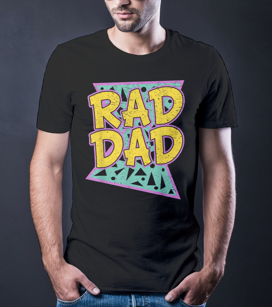 Rad Dad 80s Retro Style Father's Day T-Shirt