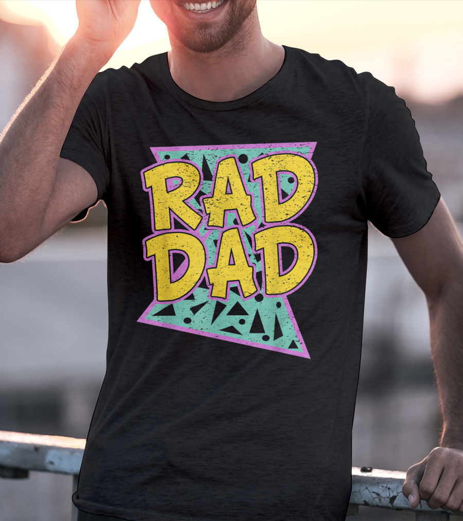 Rad Dad 80s Retro Style Father's Day T-Shirt
