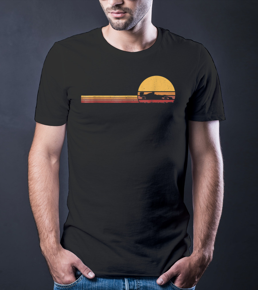 70s Vintage Formula Racing Retro Sunset T-Shirt