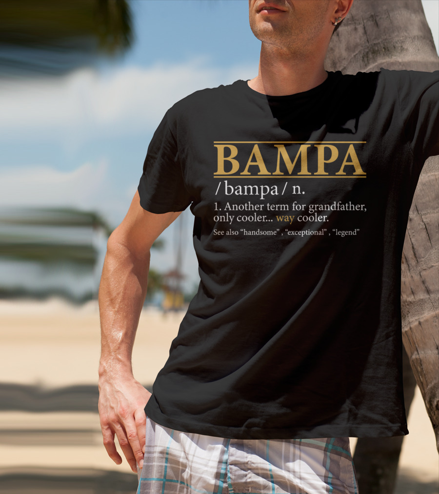 BAMPA Definition Another Term For Grandfather Way Cooler Handsome Exceptional Legend T-Shirt