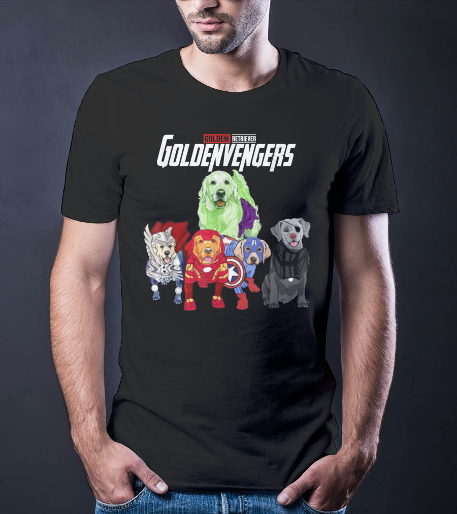 Goldenvengers Golden Retriever Avengers Dogs T-Shirt