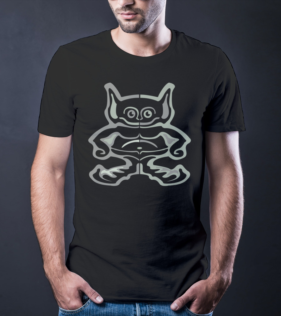 Gray Gremlin Abstract Creature T-Shirt