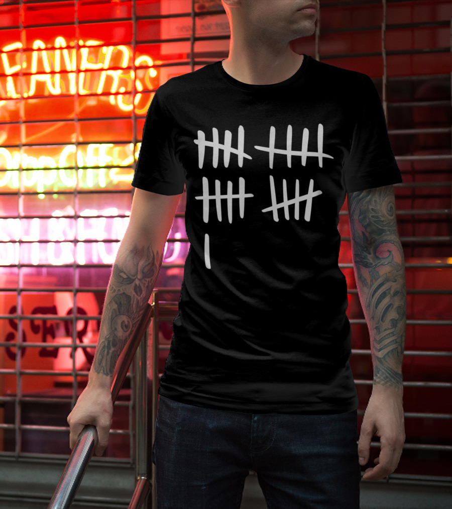 It's My 21St Birthdy Tally Marks 21St Birthday Celebration Counting Lines T-Shirt