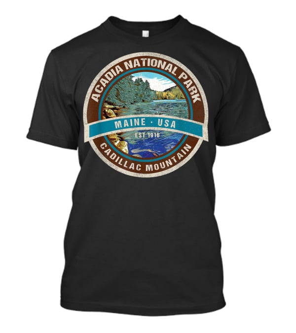 Acadia National Park Maine USA Cadillac Mountain Est 1916 T-Shirt