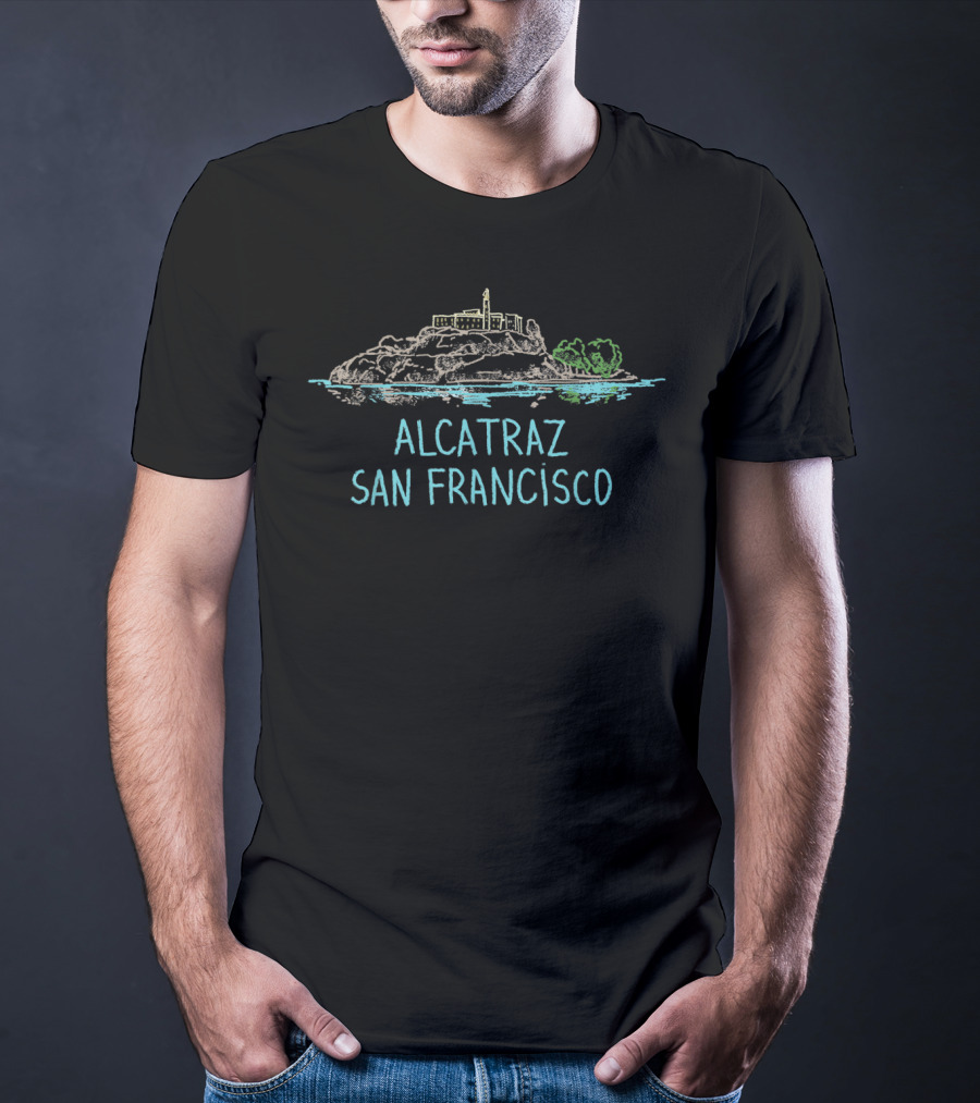 Alcatraz San Francisco Island Sketch T-Shirt