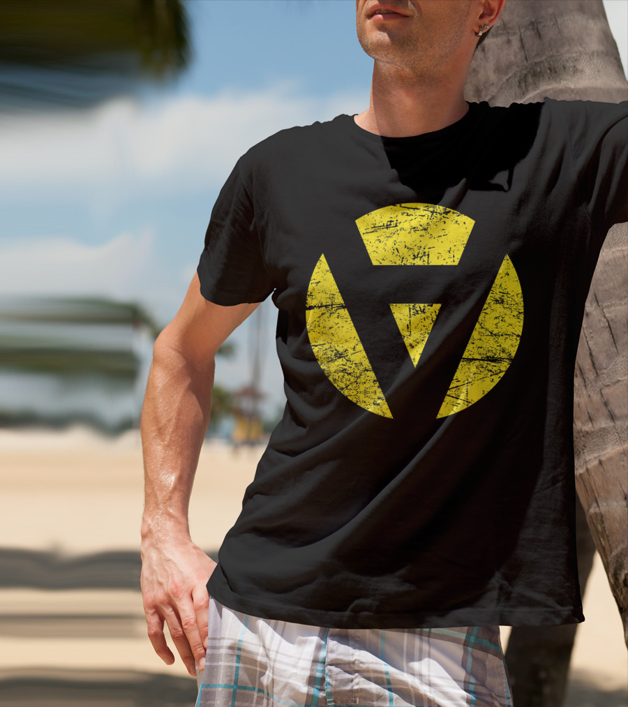 AnCap Libertarian Voluntarism Distressed Yellow T-Shirt