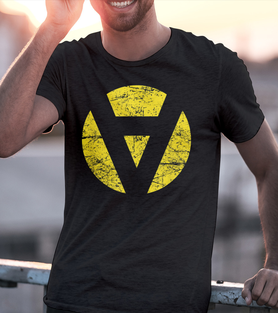 AnCap Libertarian Voluntarism Distressed Yellow T-Shirt